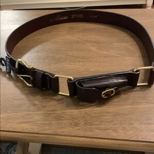 Boss Cocky Rancher/Western  Brown Leather Belt With Knife Pouch Size 38 NWT